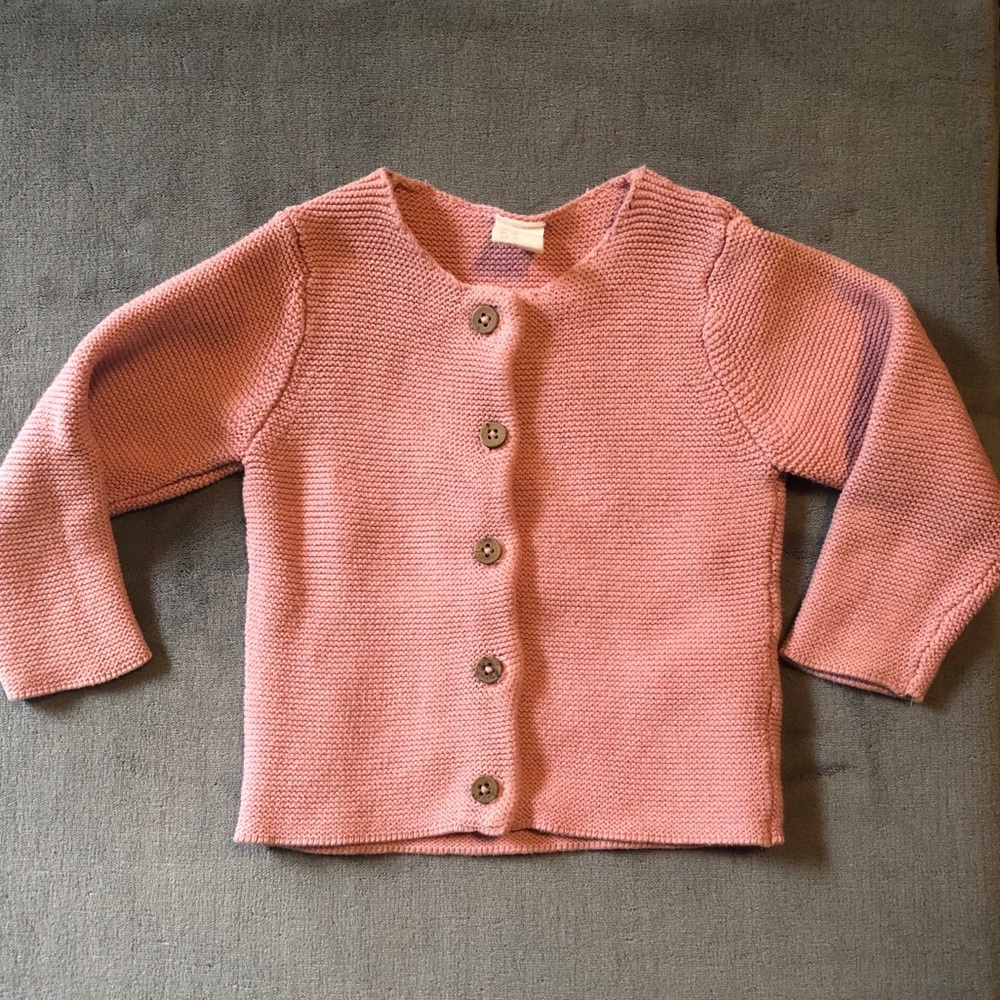 H&M dusty rose button up cardigan